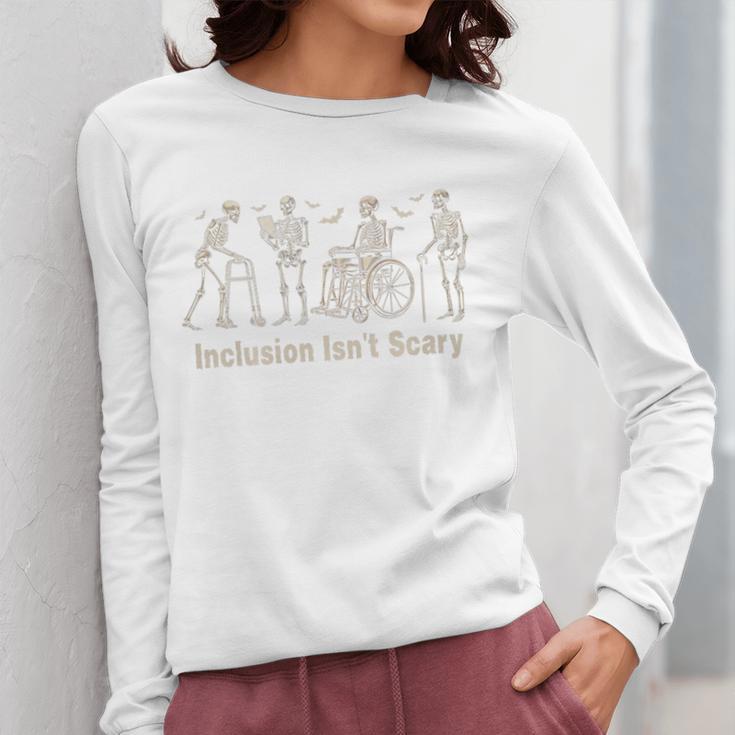 Inclusion Isn't Scary Skeleton Halloween Sped Teacher Premium Tri-Blend Women Long Sleeve T-Shirt, funny design Inclusion Isn't Scary Skeleton Halloween Sped Teacher Premium Tri-Blend Women Long Sleeve T-Shirt, funny design