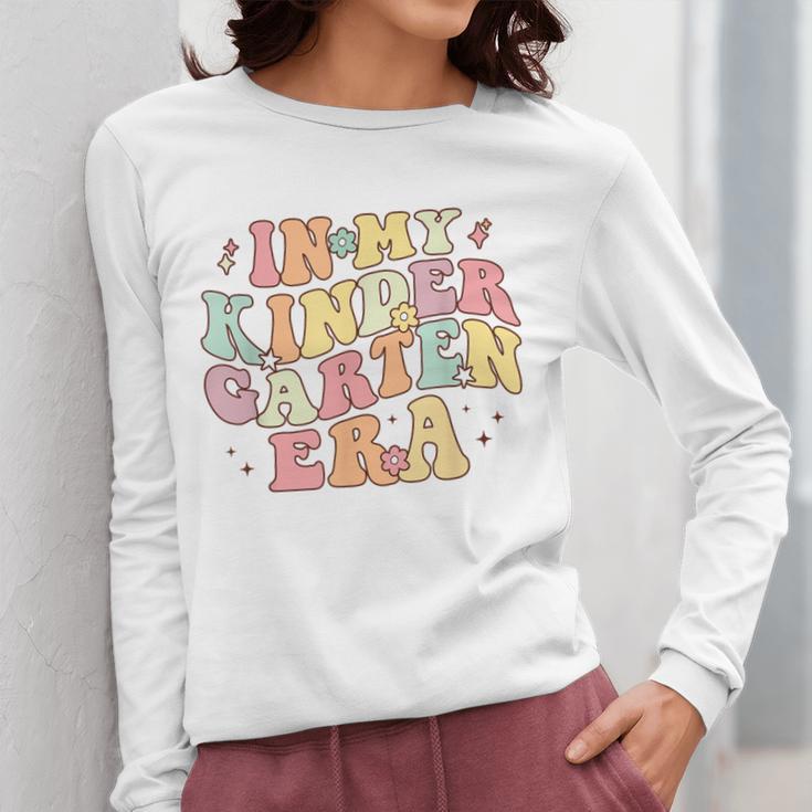 In My Kindergarten Era Retro Back To School Teacher Student Women Long Sleeve T-Shirt, funny design