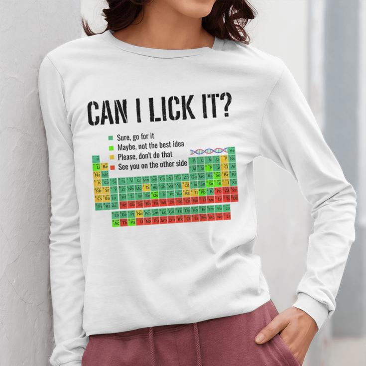 Can I Lick It Periodic Table Chart Science Teacher Women Long Sleeve T-Shirt, Science Teacher Gifts, funny design Can I Lick It Periodic Table Chart Science Teacher Women Long Sleeve T-Shirt, Science Teacher Gifts, funny design