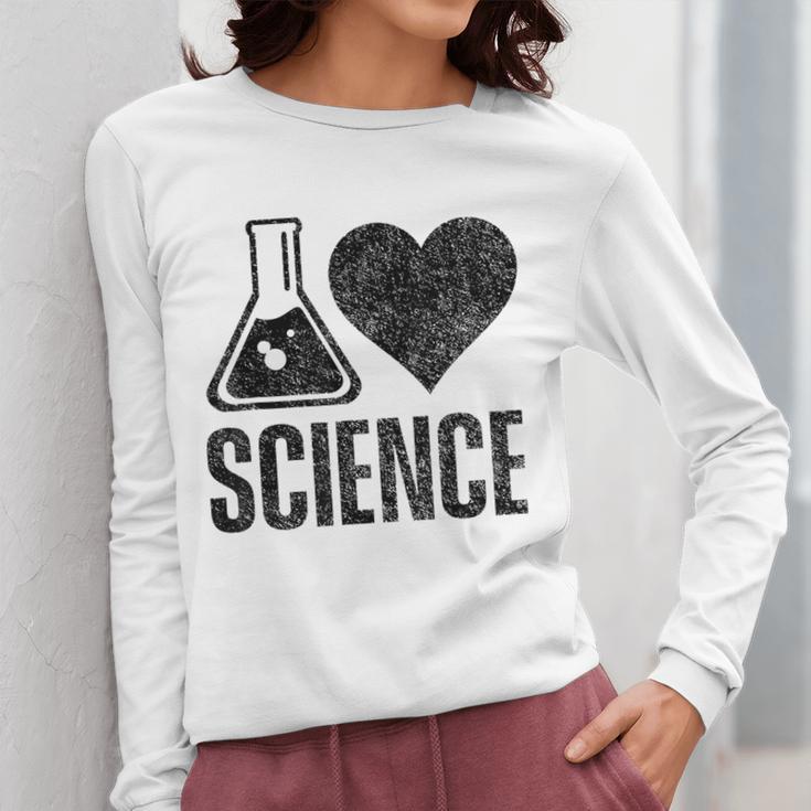 I Love Science Lover Teacher Scientist Sciences Women Long Sleeve T-Shirt, Science Teacher Gifts, funny design