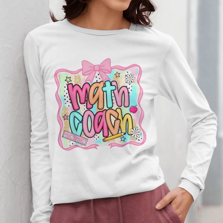 Math Coach Back To School Math Teacher Women Long Sleeve T-Shirt, funny design Math Coach Back To School Math Teacher Women Long Sleeve T-Shirt, funny design