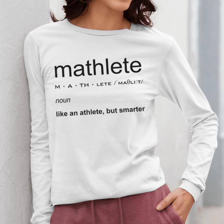 Mathlete Definition Math Math Teacher Nerd Geek Men Women Girls Kids Women Long Sleeve T-Shirt, funny design