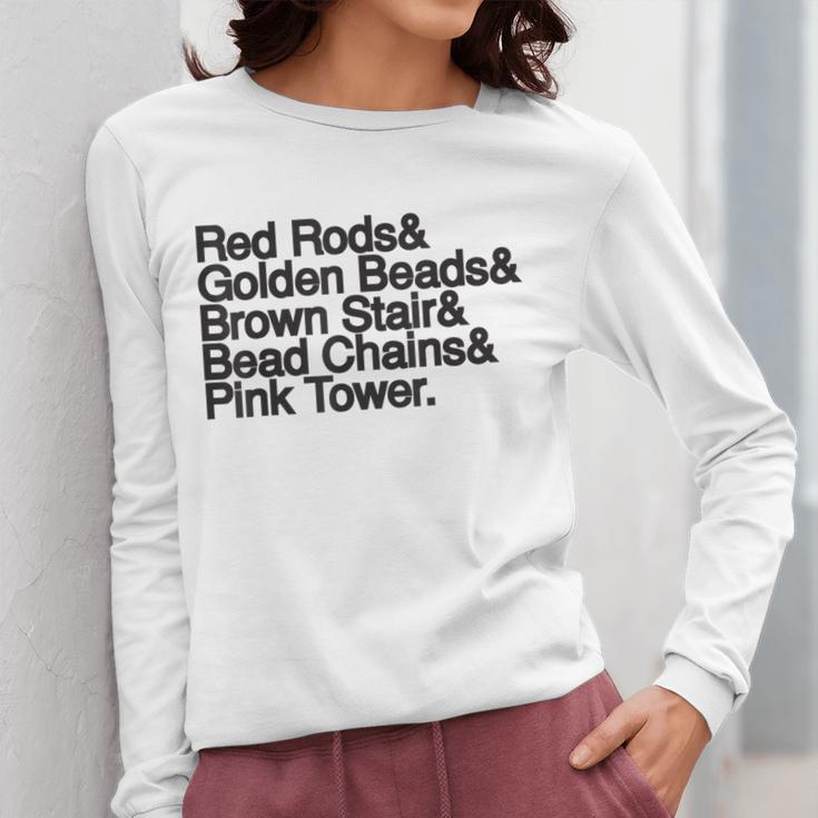 Montessori Helvetica Education Teacher Women Long Sleeve T-Shirt, funny design Montessori Helvetica Education Teacher Women Long Sleeve T-Shirt, funny design