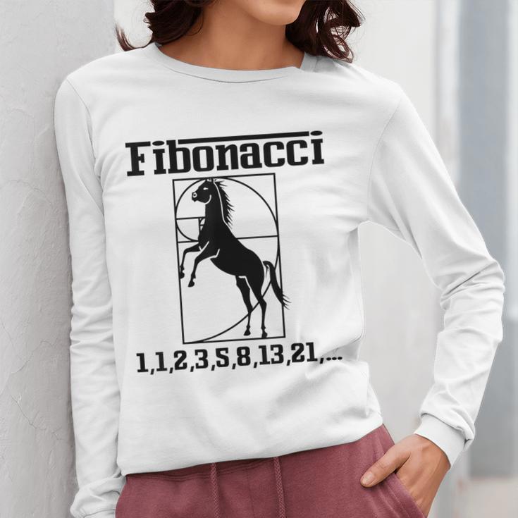 Nerdy Fibonacci Racing Car Horse Math Teacher Men Women Girls Kids Women Long Sleeve T-Shirt, funny design
