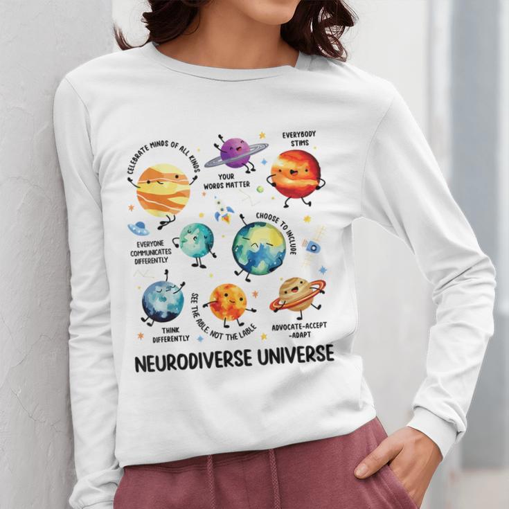 Neurodiverse Universe Space Planet Special Education Teacher Women Long Sleeve T-Shirt, funny design Neurodiverse Universe Space Planet Special Education Teacher Women Long Sleeve T-Shirt, funny design