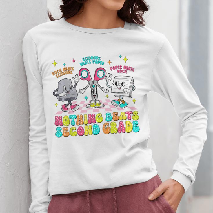 Nothing Beats 2nd Second Grade Back To School Teacher Kids Women Long Sleeve T-Shirt, 2nd Grade Teacher Gifts, funny design Nothing Beats 2nd Second Grade Back To School Teacher Kids Women Long Sleeve T-Shirt, 2nd Grade Teacher Gifts, funny design