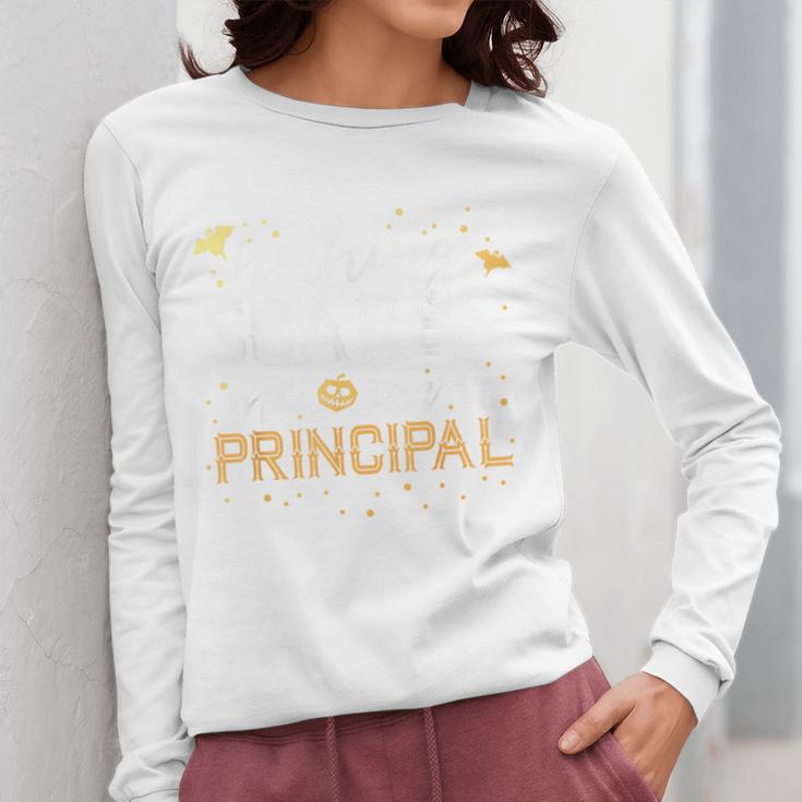 Nothing Scares Me I'm A Principal Teacher Halloween School For Men Women Kids Women Long Sleeve T-Shirt, funny design Nothing Scares Me I'm A Principal Teacher Halloween School For Men Women Kids Women Long Sleeve T-Shirt, funny design
