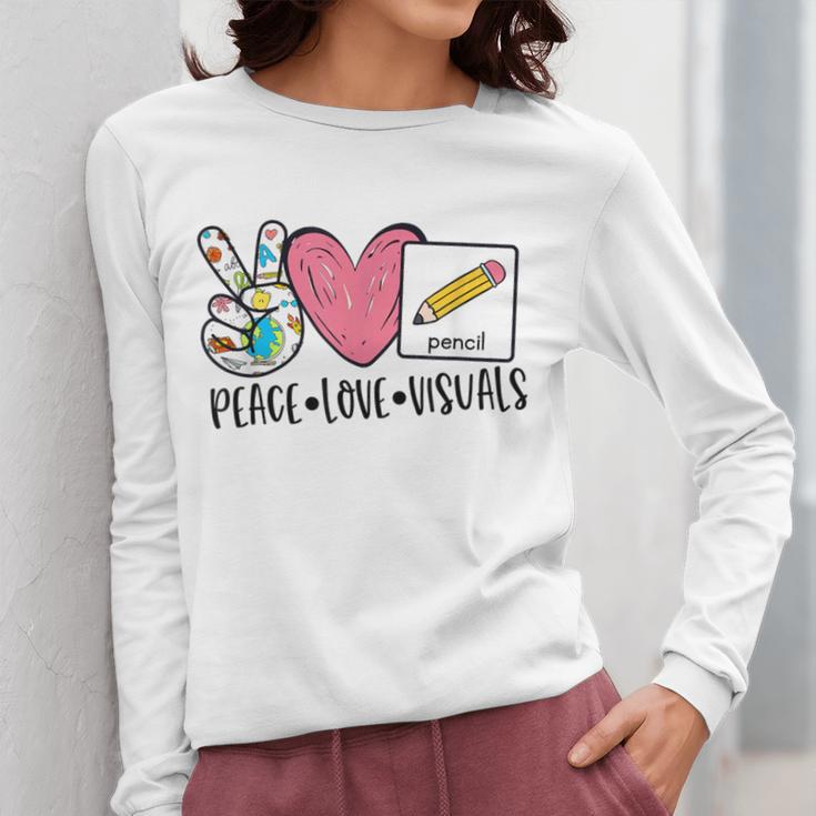 Peace Love Visuals Special Education Teacher Dream Team Women Long Sleeve T-Shirt, funny design