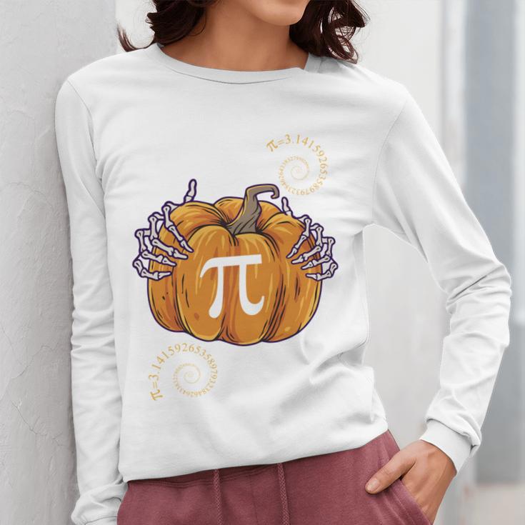 Pi Day Pumpkin Pi Math Teacher Halloween Costume Women Long Sleeve T-Shirt, funny design Pi Day Pumpkin Pi Math Teacher Halloween Costume Women Long Sleeve T-Shirt, funny design