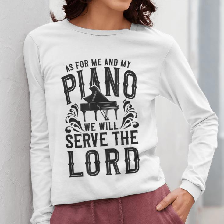 Piano Teacher Pianist Women Long Sleeve T-Shirt, funny design