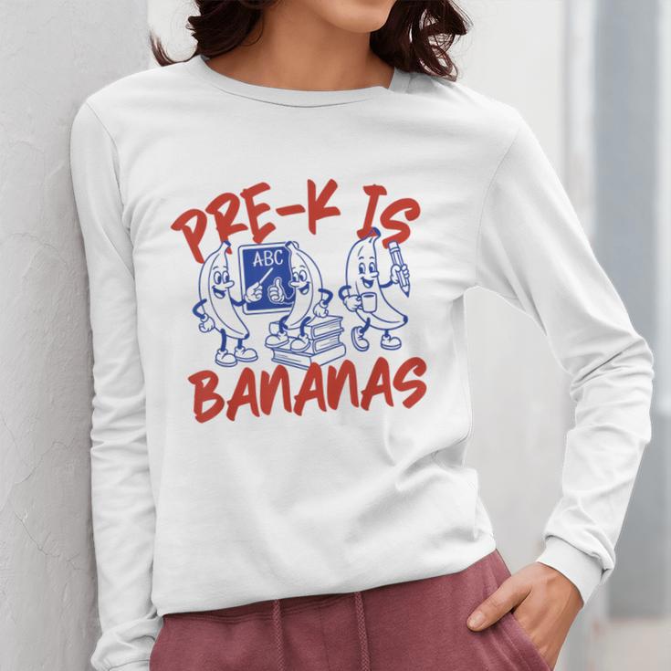 Pre-K Is Bananas Teacher Back To School Chaos Coordinator Women Long Sleeve T-Shirt, funny design Pre-K Is Bananas Teacher Back To School Chaos Coordinator Women Long Sleeve T-Shirt, funny design