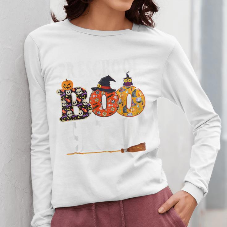 Preschool Boo Crew Teacher Halloween Women Long Sleeve T-Shirt, funny design Preschool Boo Crew Teacher Halloween Women Long Sleeve T-Shirt, funny design