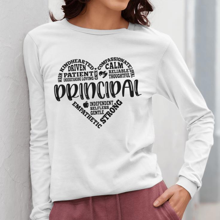 Principal Heart Life School Principal Teacher Appreciation Women Long Sleeve T-Shirt, funny design Principal Heart Life School Principal Teacher Appreciation Women Long Sleeve T-Shirt, funny design