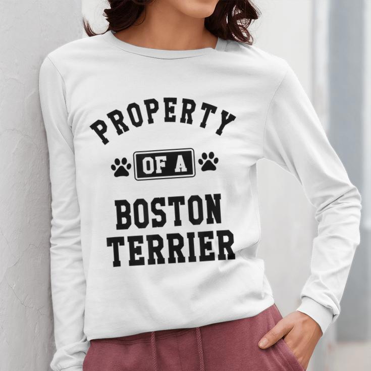 Property Of Boston Terrier Boston Terrier Shirt Women Long Sleeve T-Shirt, funny design