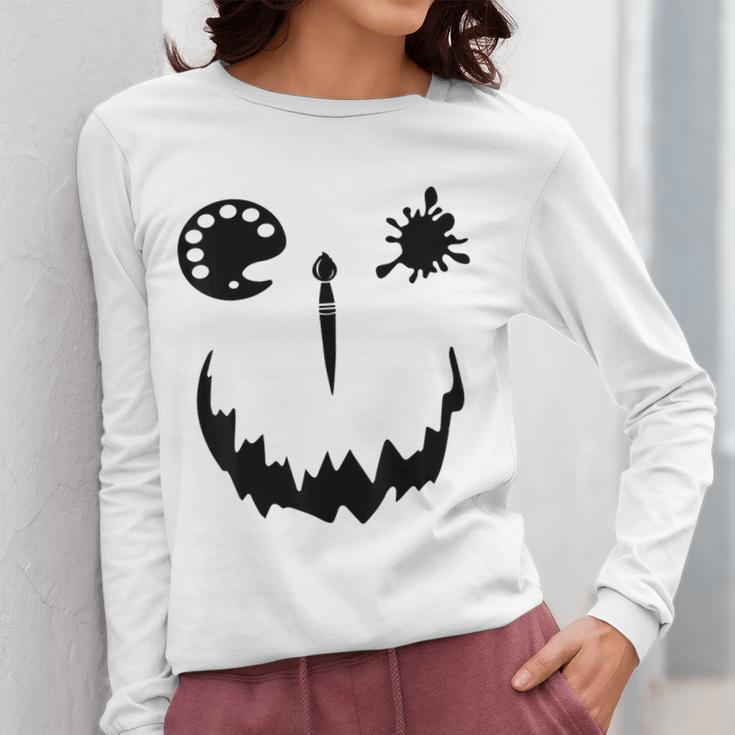 Pumpkin Artist Halloween Art Teacher Women Long Sleeve T-Shirt, funny design Pumpkin Artist Halloween Art Teacher Women Long Sleeve T-Shirt, funny design