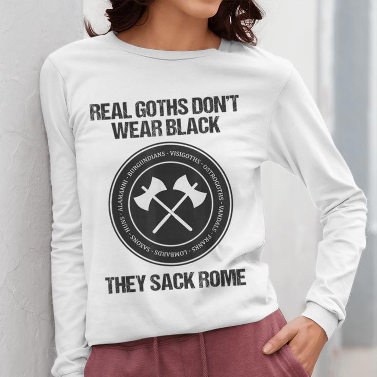 Real Goths Sack Rome History Teacher Women Long Sleeve T-Shirt, History Teacher Gifts, funny design