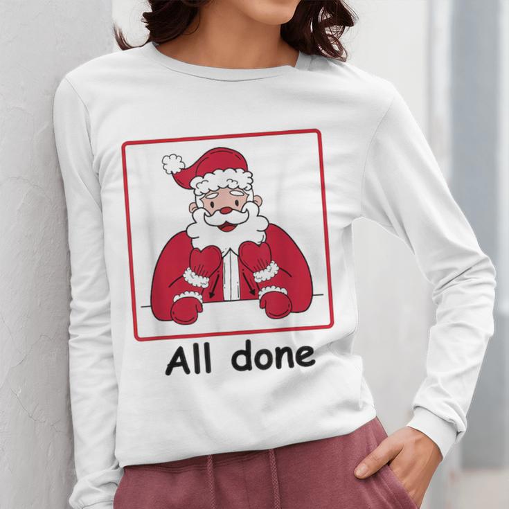 Retro All Done Christmas Special Ed Teacher Team Santa Women Women Long Sleeve T-Shirt, funny design Retro All Done Christmas Special Ed Teacher Team Santa Women Women Long Sleeve T-Shirt, funny design