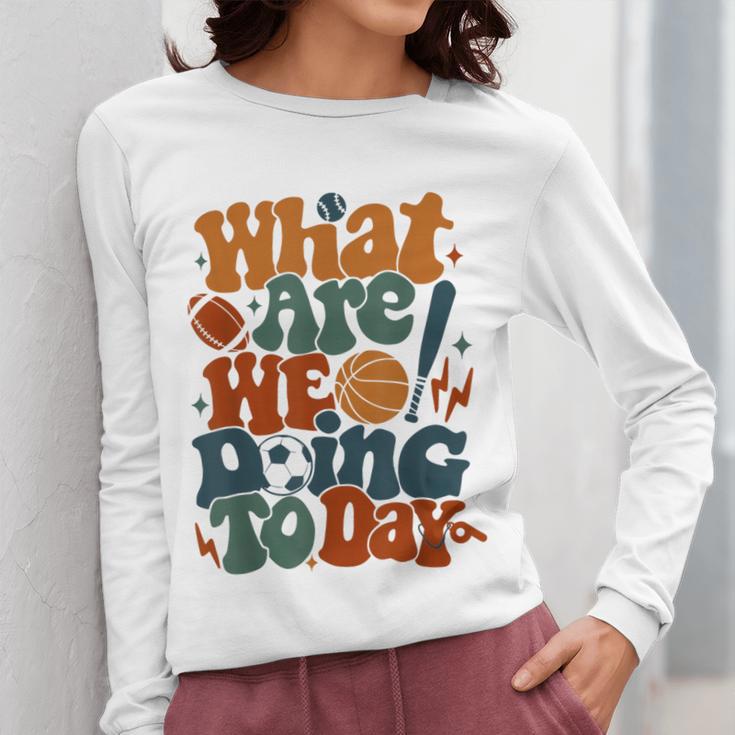 Retro PE Teacher What Are We Doing Today School Coach Women Women Long Sleeve T-Shirt, Pe Teacher Gifts, funny design