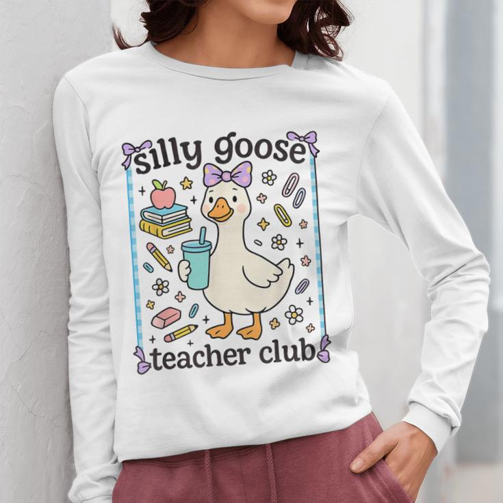 Silly Goose Teacher Club Silly Goose For Teacher Women Long Sleeve T-Shirt, funny design Silly Goose Teacher Club Silly Goose For Teacher Women Long Sleeve T-Shirt, funny design