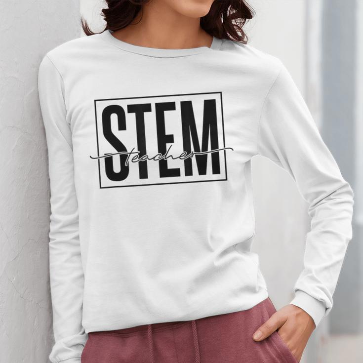 Stem Teacher Science Technology Engineering Math Teachers Women Long Sleeve T-Shirt, Science Teacher Gifts, funny design