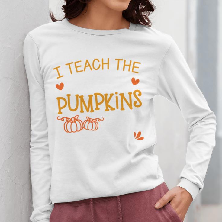 I Teach The Cutest Pumpkins In The Patch Shirt Teacher Women Long Sleeve T-Shirt, funny design I Teach The Cutest Pumpkins In The Patch Shirt Teacher Women Long Sleeve T-Shirt, funny design