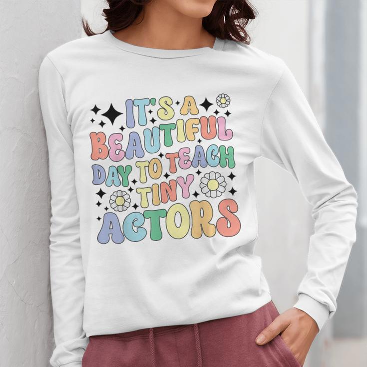 Teach Tiny Actors Theater Drama Teacher Drama Teaching Women Long Sleeve T-Shirt, funny design Teach Tiny Actors Theater Drama Teacher Drama Teaching Women Long Sleeve T-Shirt, funny design