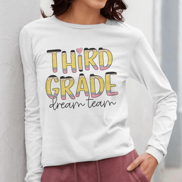 Third Grade Dream Team 3rd Grade Teacher Back To School Kids Women Long Sleeve T-Shirt, funny design Third Grade Dream Team 3rd Grade Teacher Back To School Kids Women Long Sleeve T-Shirt, funny design