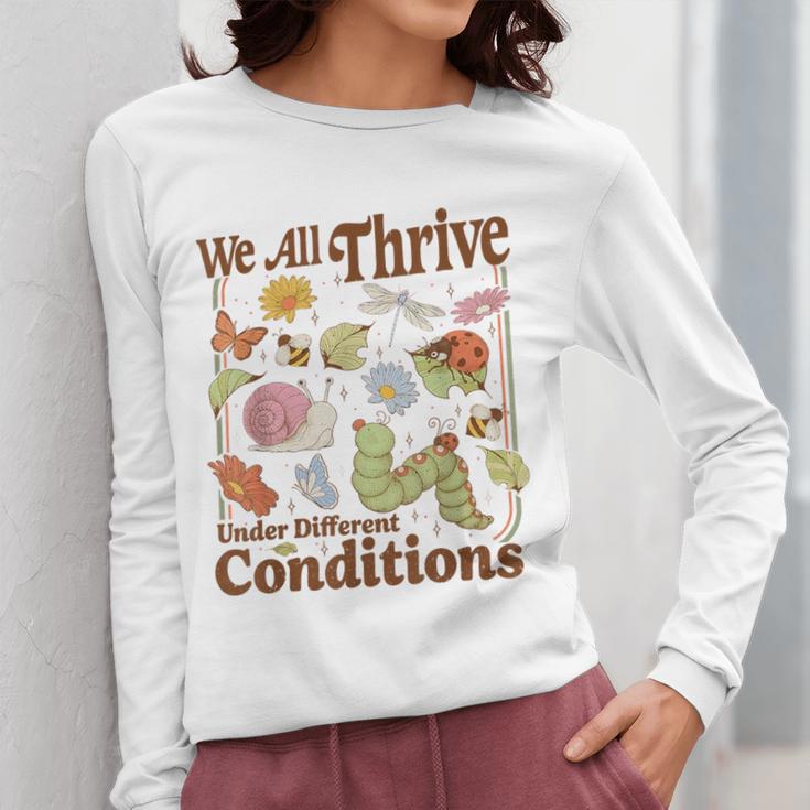 We All Thrive Under Different Conditions SPED Teacher Women Long Sleeve T-Shirt, funny design We All Thrive Under Different Conditions SPED Teacher Women Long Sleeve T-Shirt, funny design