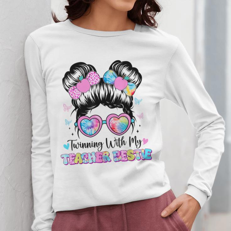 Twinning With My Teacher Bestie Twin Day Friends Teacher Women Long Sleeve T-Shirt, Friend Gifts, funny design Twinning With My Teacher Bestie Twin Day Friends Teacher Women Long Sleeve T-Shirt, Friend Gifts, funny design