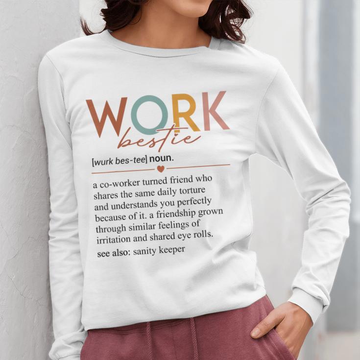 Vintage Work Bestie Definition Teachers Nurses Boss Women Women Long Sleeve T-Shirt, funny design Vintage Work Bestie Definition Teachers Nurses Boss Women Women Long Sleeve T-Shirt, funny design