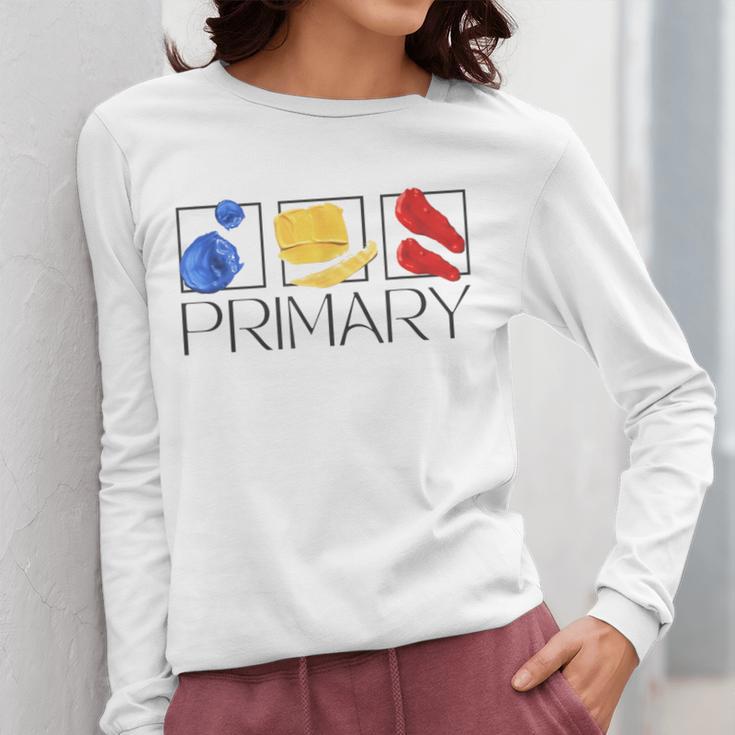 Women Art Teacher Back To School Artist Primary Color Theory Women Long Sleeve T-Shirt, funny design Women Art Teacher Back To School Artist Primary Color Theory Women Long Sleeve T-Shirt, funny design