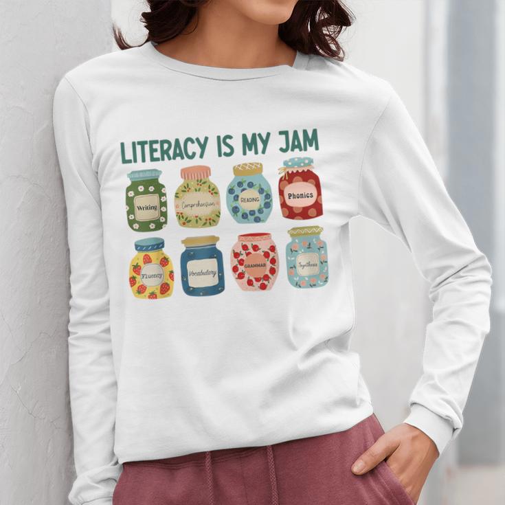 Women Literacy Is My Jam Literacy Teacher Reading Teacher Women Long Sleeve T-Shirt, funny design Women Literacy Is My Jam Literacy Teacher Reading Teacher Women Long Sleeve T-Shirt, funny design