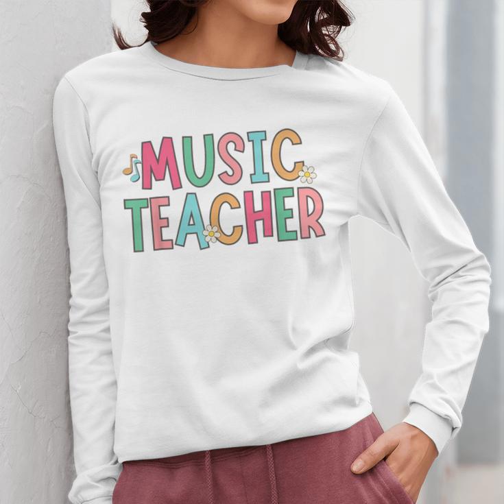 Women Music Teacher First Day Of School Elementary School Women Long Sleeve T-Shirt, funny design