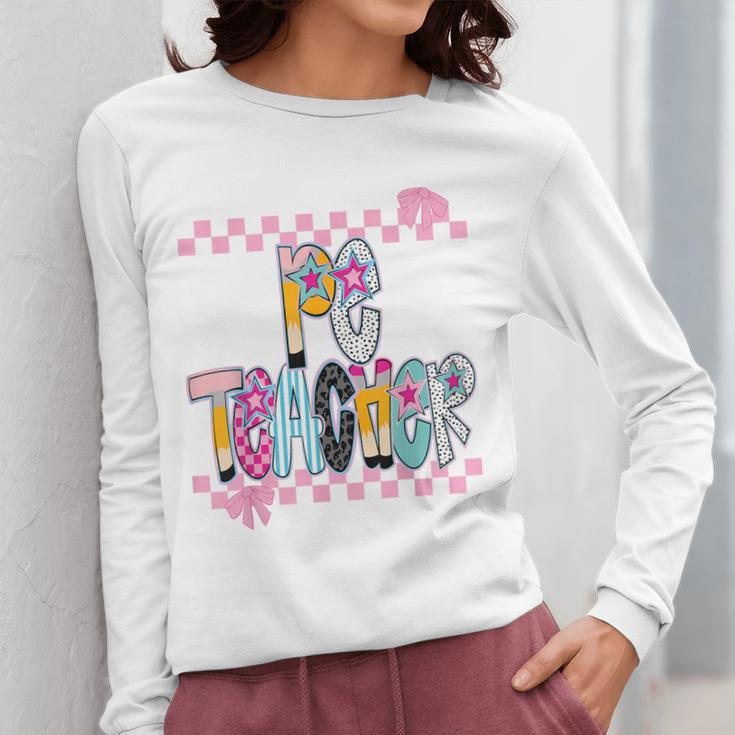 Women PE Teacher Back To School Physical Education Teacher Women Long Sleeve T-Shirt, Pe Teacher Gifts, funny design Women PE Teacher Back To School Physical Education Teacher Women Long Sleeve T-Shirt, Pe Teacher Gifts, funny design