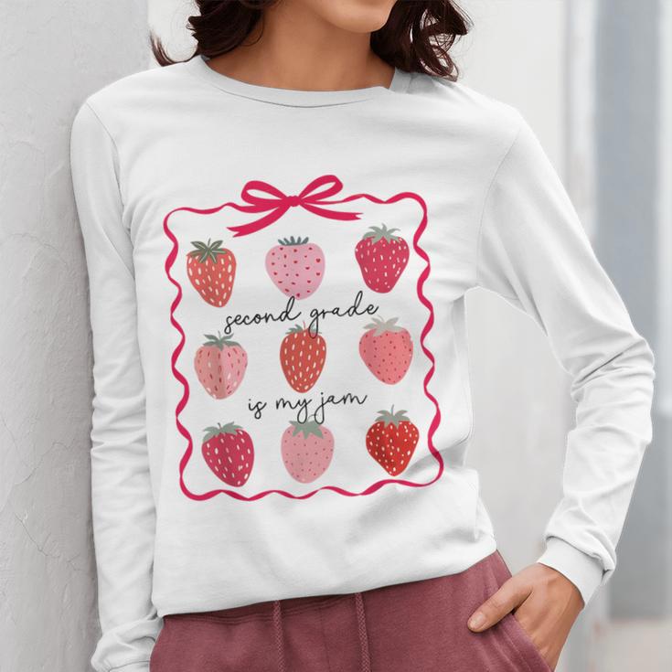 Women Second Grade Is My Jam Strawberry First Kids Teacher Women Long Sleeve T-Shirt, First Grade Teacher Gifts, funny design Women Second Grade Is My Jam Strawberry First Kids Teacher Women Long Sleeve T-Shirt, First Grade Teacher Gifts, funny design