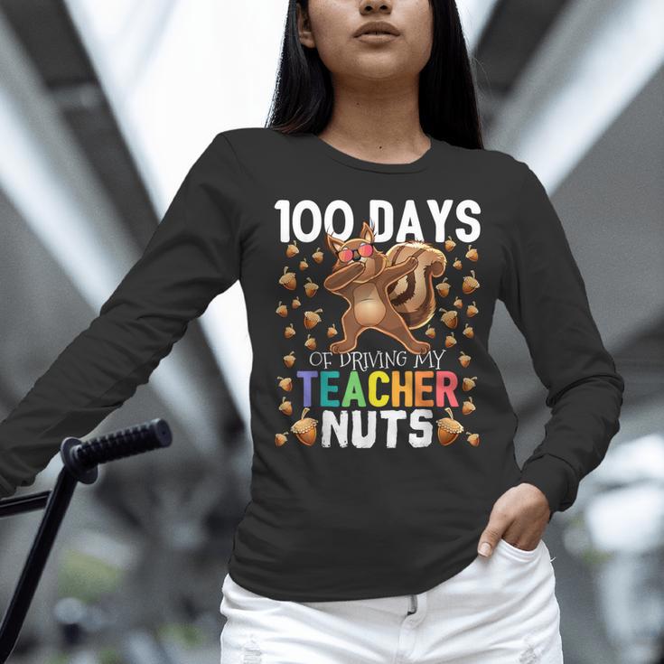 100 Days Of Driving My Teacher Nuts Dabbing Squirrel School Women Long Sleeve T-Shirt, gift for family, gift for coworker 100 Days Of Driving My Teacher Nuts Dabbing Squirrel School Women Long Sleeve T-Shirt, gift for family, gift for coworker