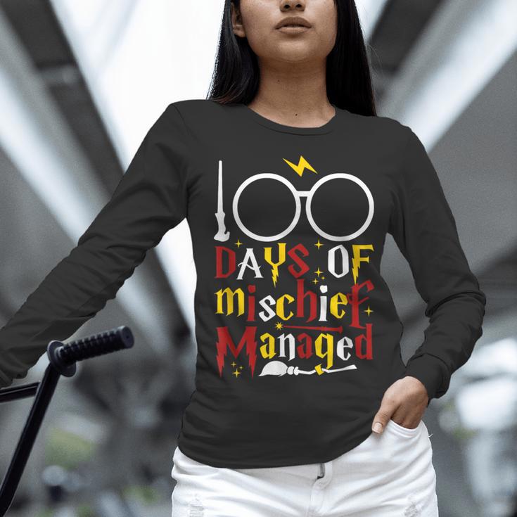 100 Days Of Mischief Managed Teacher Kid 100th Day Of School Women Long Sleeve T-Shirt, gift for family, gift for coworker 100 Days Of Mischief Managed Teacher Kid 100th Day Of School Women Long Sleeve T-Shirt, gift for family, gift for coworker