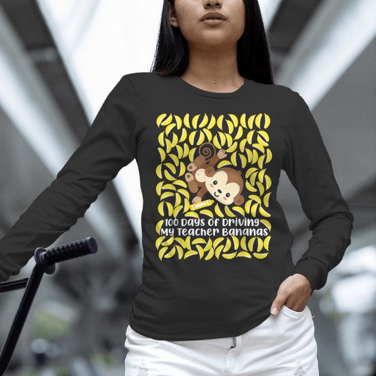 100th Day Of School Teacher Monkey Pun Banana For Men Women Girls Kids Women Long Sleeve T-Shirt, gift for family, gift for coworker 100th Day Of School Teacher Monkey Pun Banana For Men Women Girls Kids Women Long Sleeve T-Shirt, gift for family, gift for coworker