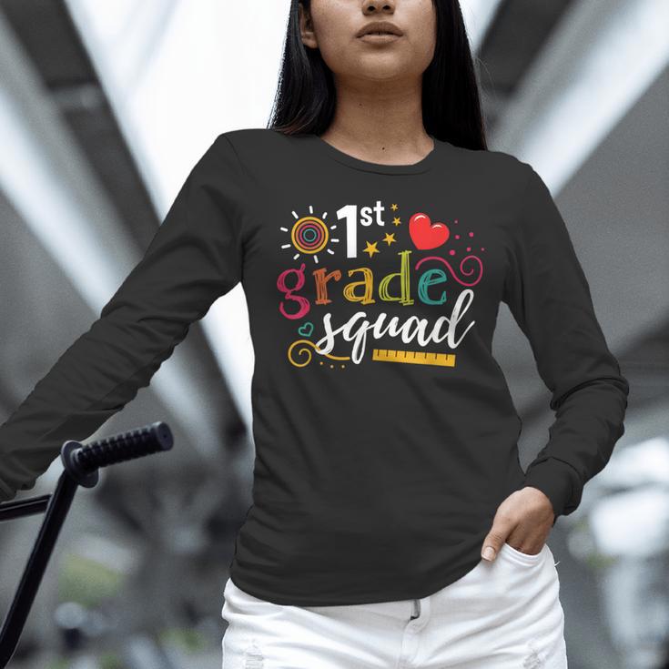 1st First Grade Squad Student Teacher Back To School Women Long Sleeve T-Shirt, First Grade Teacher Shirts, gift for family, gift for coworker 1st First Grade Squad Student Teacher Back To School Women Long Sleeve T-Shirt, First Grade Teacher Shirts, gift for family, gift for coworker