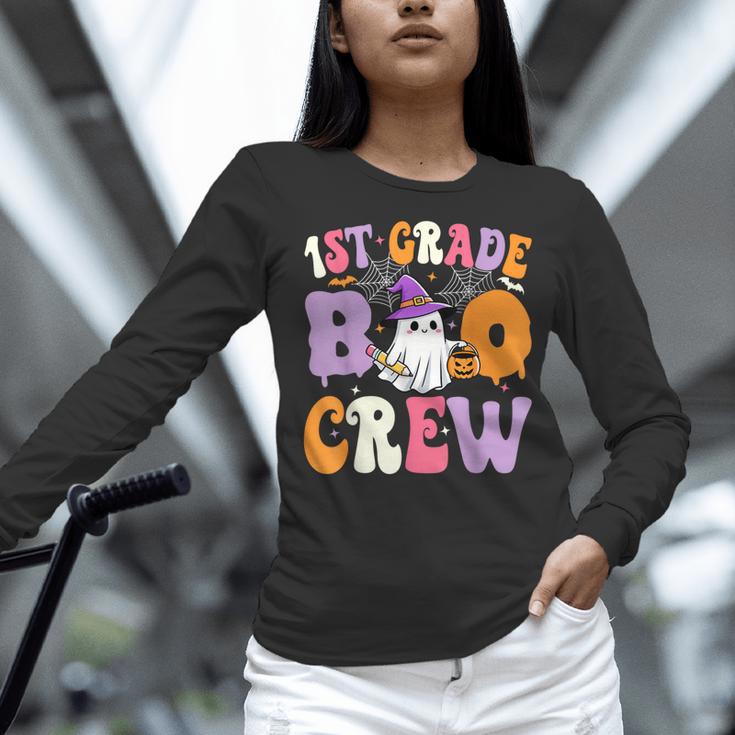 1st Grade Boo Crew Spooky First Grade Halloween Teacher Women Long Sleeve T-Shirt, First Grade Teacher Shirts, gift for family, gift for coworker