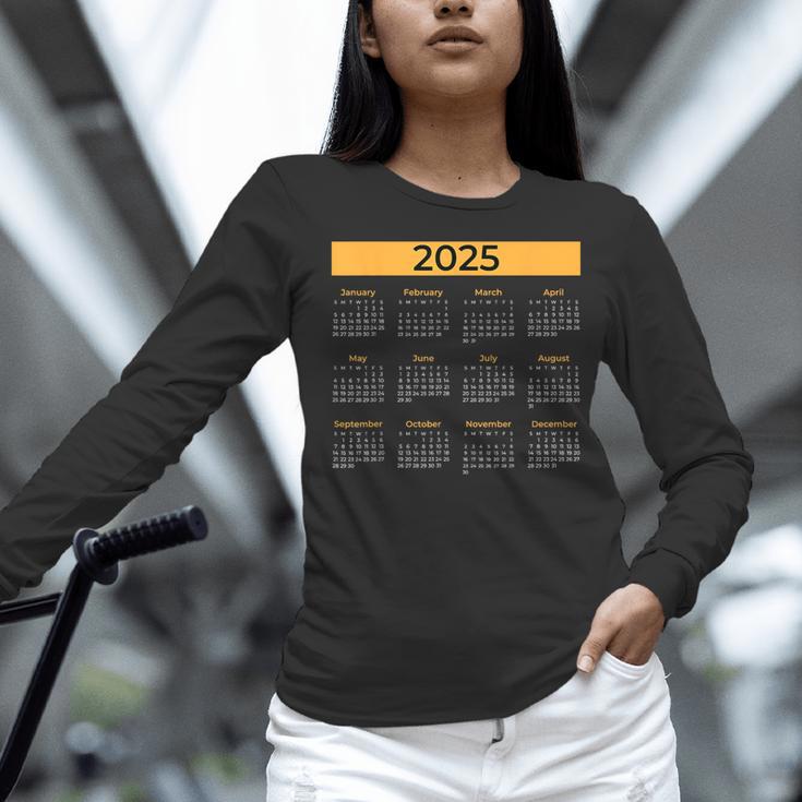 2025 Calendar For Planners Teachers Offices Months Women Long Sleeve T-Shirt, gift for family, gift for coworker