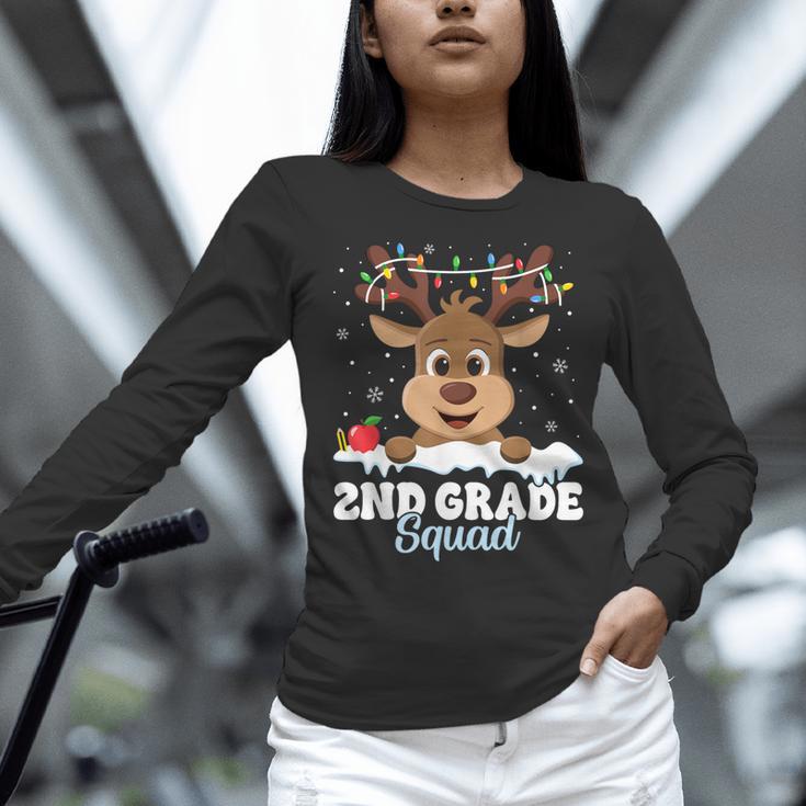 2nd Grade Teacher Christmas Second Grade Squad Reindeer Xmas For Men Women Kids Women Long Sleeve T-Shirt, 2nd Grade Teacher Shirts, gift for family, gift for coworker