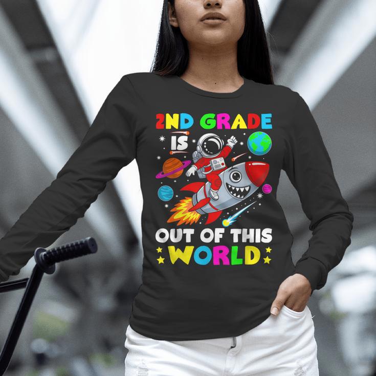 2nd Grade Is Out Of This World Space Rocket Planets Teacher Women Long Sleeve T-Shirt, 2nd Grade Teacher Shirts, gift for family, gift for coworker