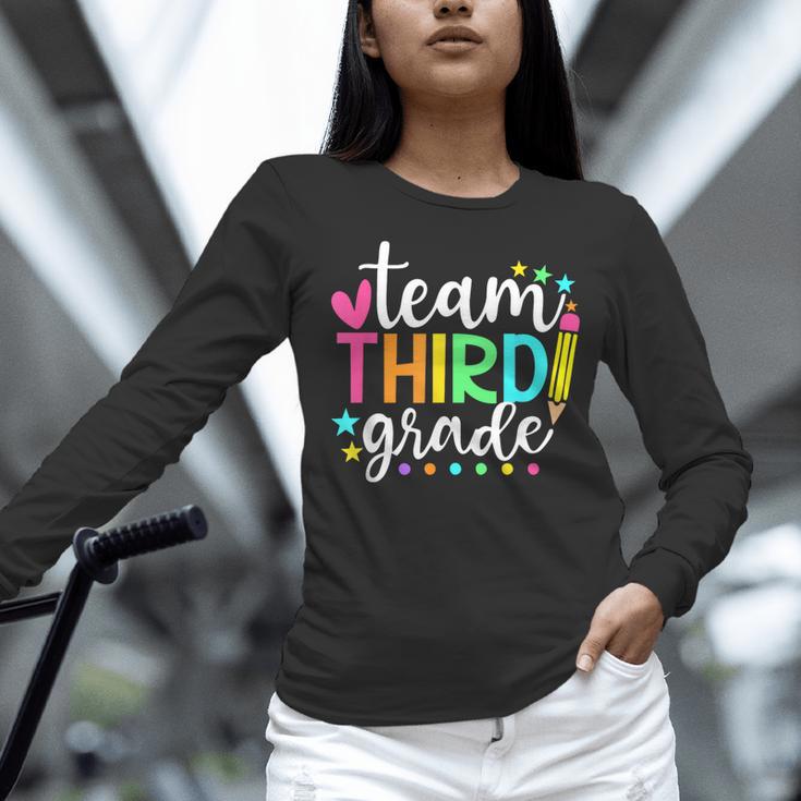 3rd Grade Team Pencil Teacher Student Back To School Girls Women Long Sleeve T-Shirt, gift for family, gift for coworker