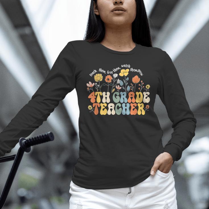 4th Fourth Grade Teacher Appreciation Teaching Wildflowers Women Long Sleeve T-Shirt, 4th Grade Teacher Shirts, gift for family, gift for coworker 4th Fourth Grade Teacher Appreciation Teaching Wildflowers Women Long Sleeve T-Shirt, 4th Grade Teacher Shirts, gift for family, gift for coworker