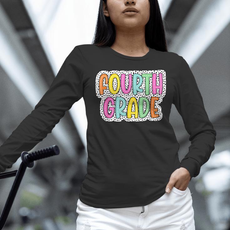 4th Grade Back To School Dalmatian Dots Teacher Student Women Long Sleeve T-Shirt, 4th Grade Teacher Shirts, gift for family, gift for coworker 4th Grade Back To School Dalmatian Dots Teacher Student Women Long Sleeve T-Shirt, 4th Grade Teacher Shirts, gift for family, gift for coworker
