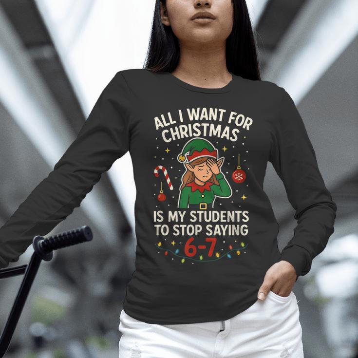 6-7 Students Saying 67 Xmas Six Seven Teacher Christmas Women Long Sleeve T-Shirt, gift for family, gift for coworker 6-7 Students Saying 67 Xmas Six Seven Teacher Christmas Women Long Sleeve T-Shirt, gift for family, gift for coworker