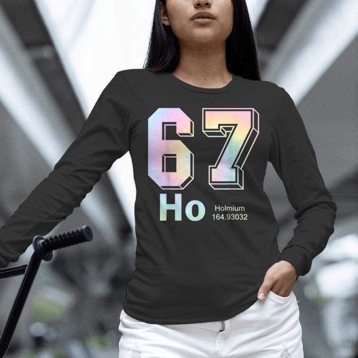 67 Ho Holmium Science Teacher Elements Table Six Seven Meme Women Long Sleeve T-Shirt, Science Teacher Shirts, gift for family, gift for coworker 67 Ho Holmium Science Teacher Elements Table Six Seven Meme Women Long Sleeve T-Shirt, Science Teacher Shirts, gift for family, gift for coworker