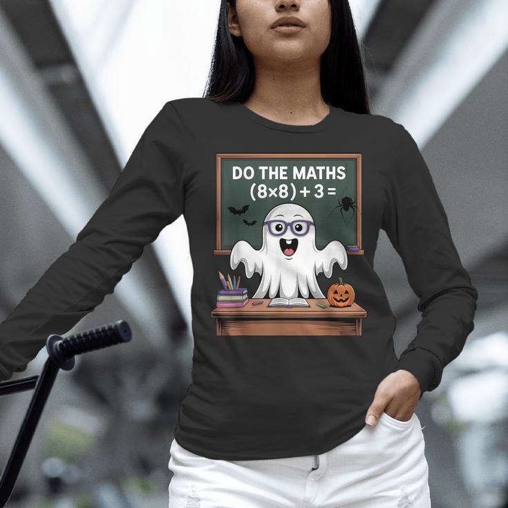 67 Teacher Halloween Ghost Six Seven Meme Do The Maths Women Long Sleeve T-Shirt, gift for family, gift for coworker