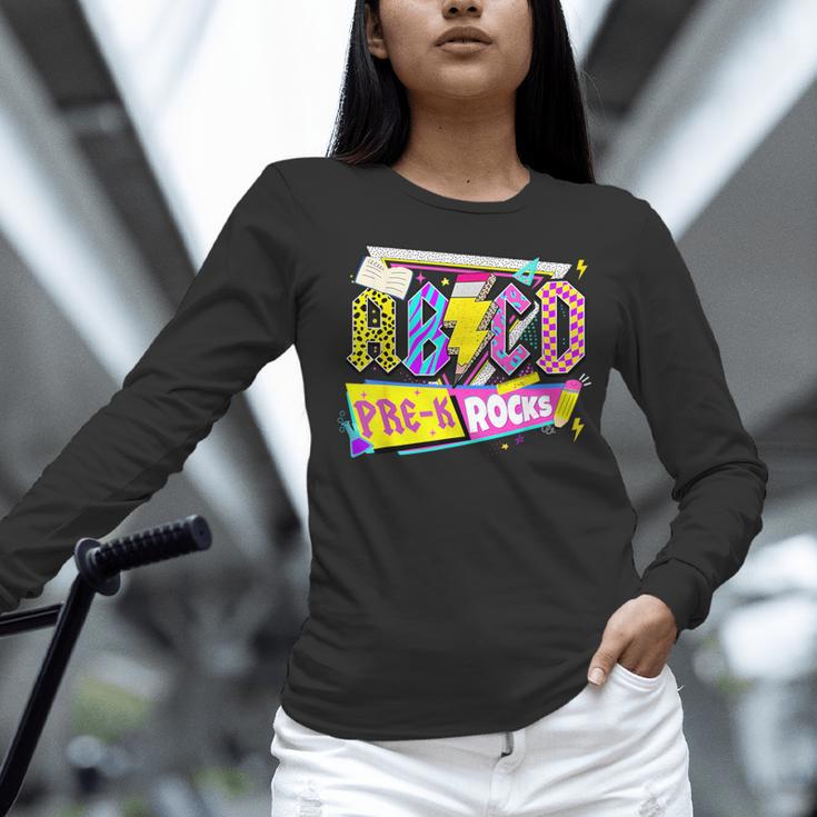 ABCD Pre-K Rocks Back To School PreK Kindergarten Teacher Women Long Sleeve T-Shirt, gift for family, gift for coworker ABCD Pre-K Rocks Back To School PreK Kindergarten Teacher Women Long Sleeve T-Shirt, gift for family, gift for coworker